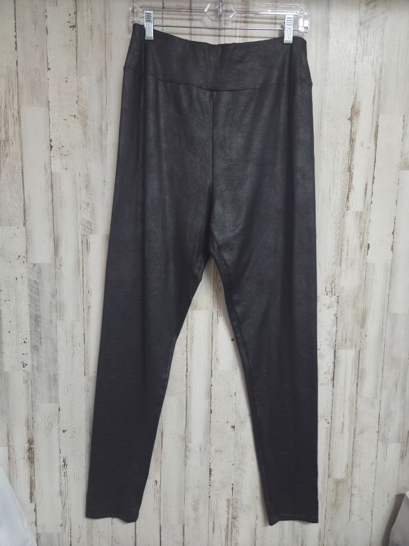 BLACK JOYSPUN TEXTURED LEGGINGS, LADIES XL