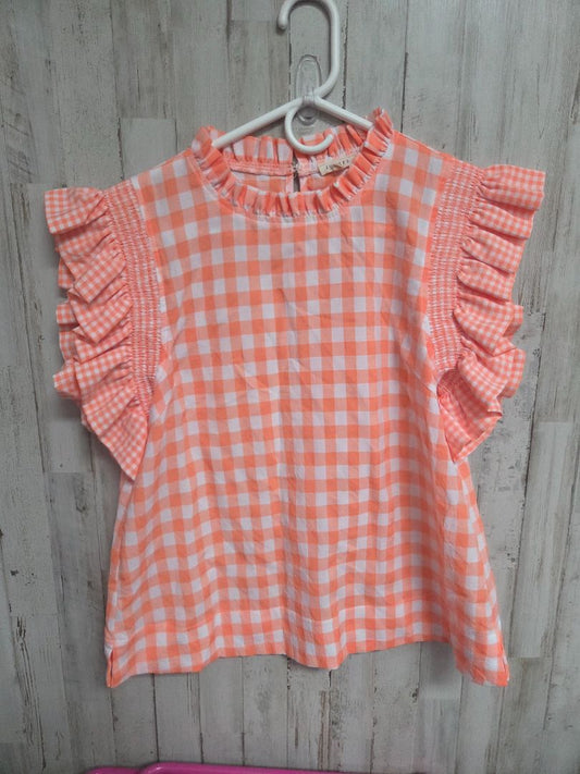 ORANGE JODIFL GINGHAM BLOUSE, LADIES S