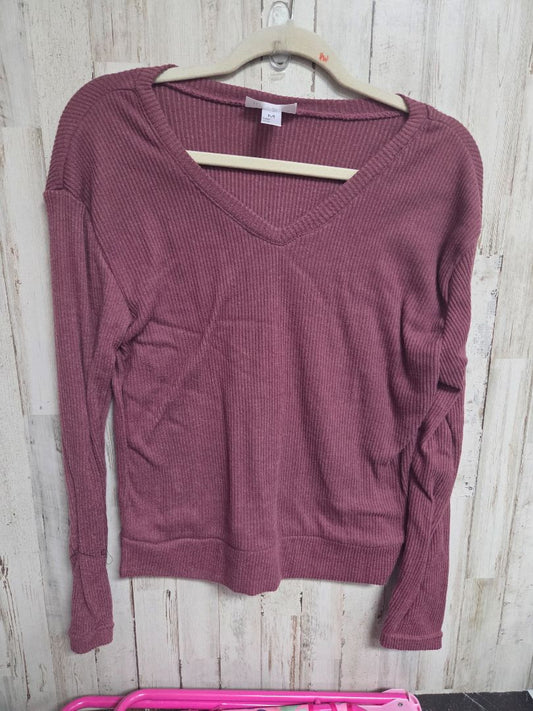 PURPLE JUST BE RIBBED LONGSLEEVE, LADIES M