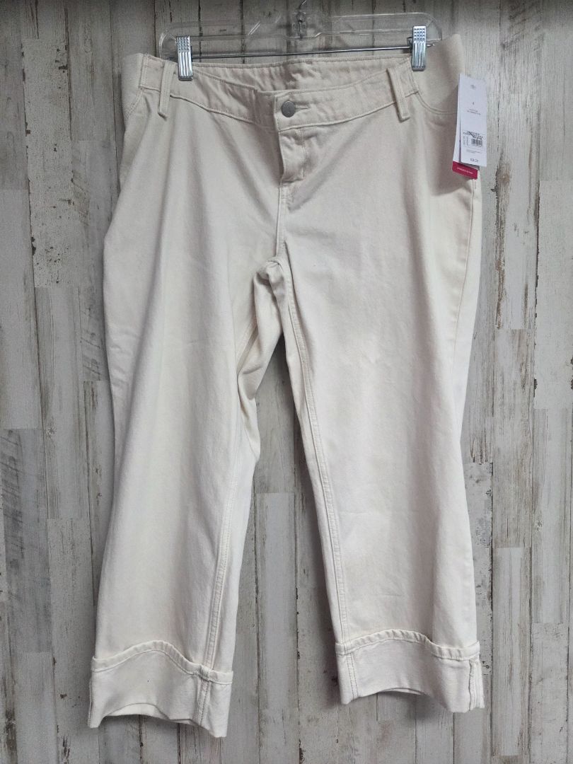 CREAM ISABEL MATERNITY NEW SZ8 MATERNITY PANTS, LADIES M