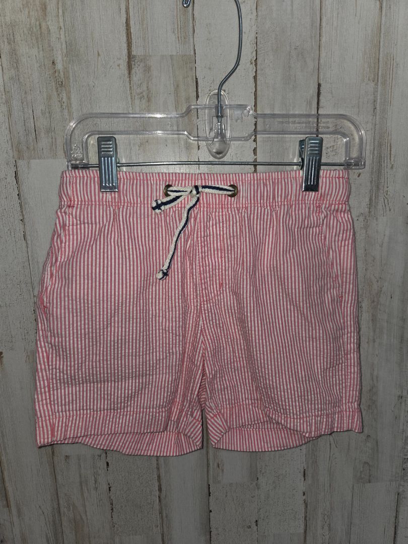RED/WHITE CROWN & IVY SEERSUCKER SHORTS, BOYS 5