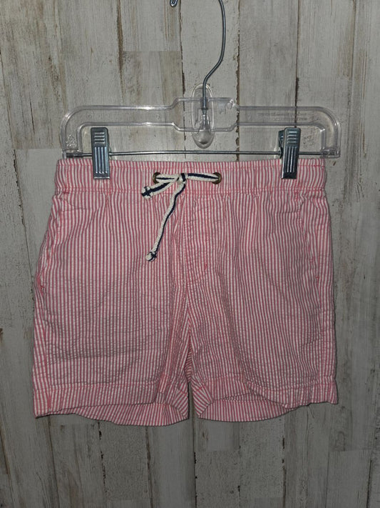 RED/WHITE CROWN & IVY SEERSUCKER SHORTS, BOYS 5