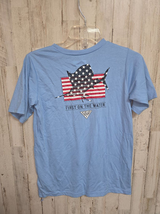 BLUE COLUMBIA ON THE WATER TEE, BOYS 14/16