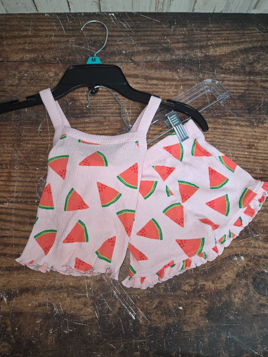 PINK CAT & JACK WATERMELON 2PC SET, GIRLS 3/6M
