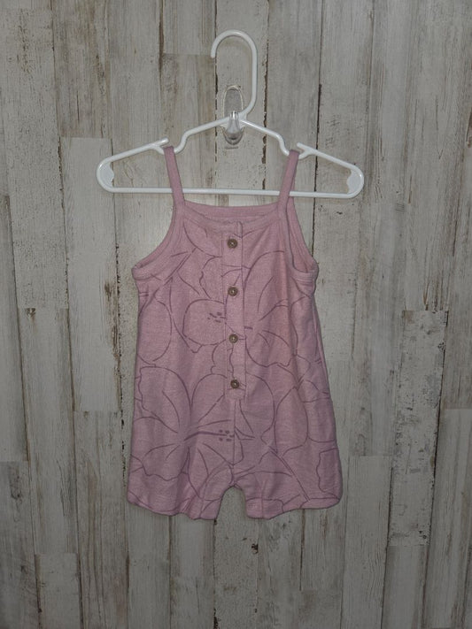PURPLE CARTERS FLOWER PRINT ROMPER, GIRLS 6M