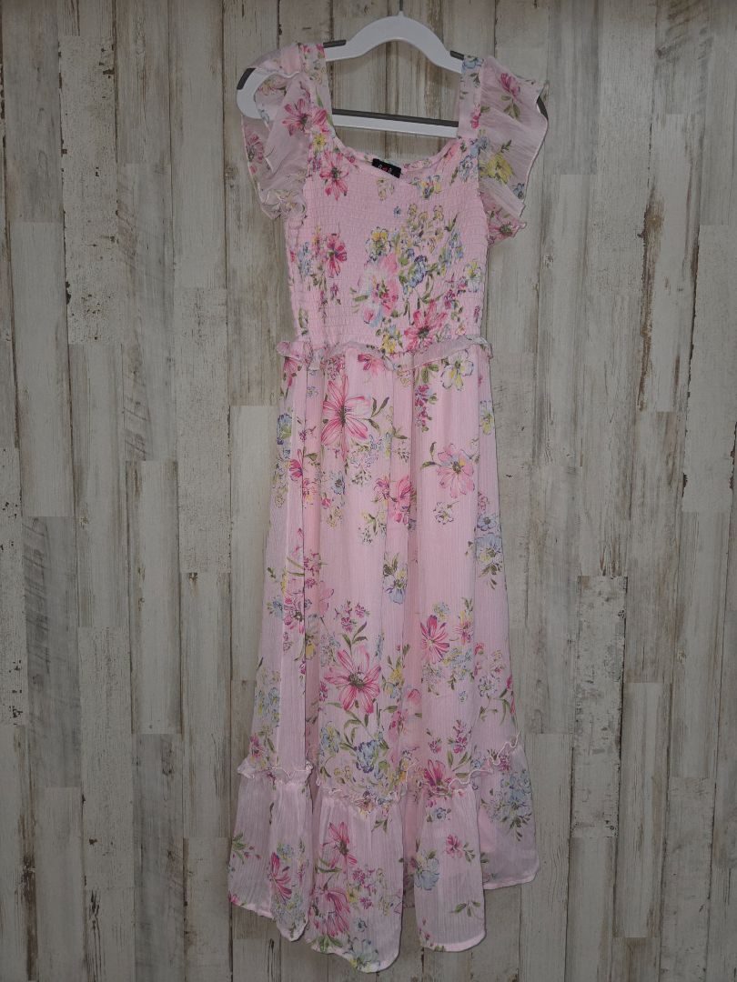 PINK TILT FLORAL DRESS, GIRLS 7