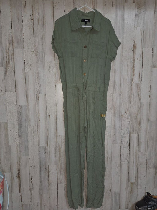 OLIVE DKNY BUTTON ROMPER, GIRLS 12
