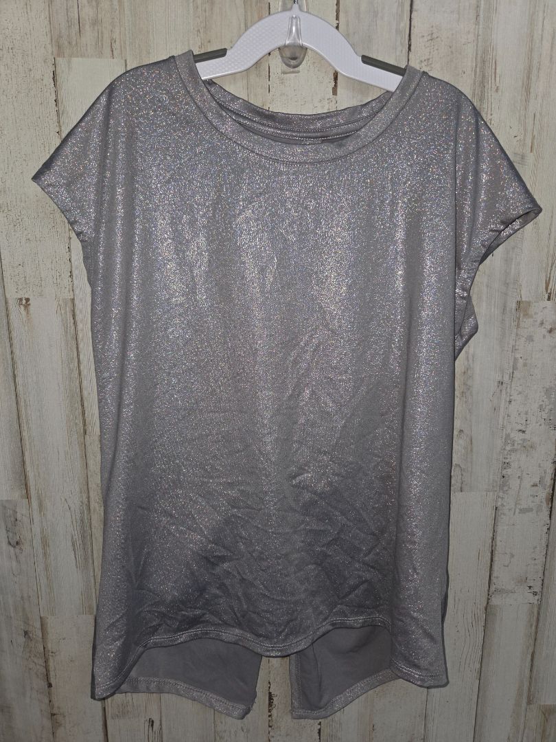 GREY MORE THAN MAGIC SHIMMER TOP, GIRLS 10/12