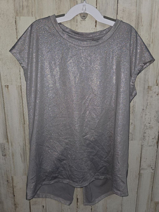 GREY MORE THAN MAGIC SHIMMER TOP, GIRLS 10/12