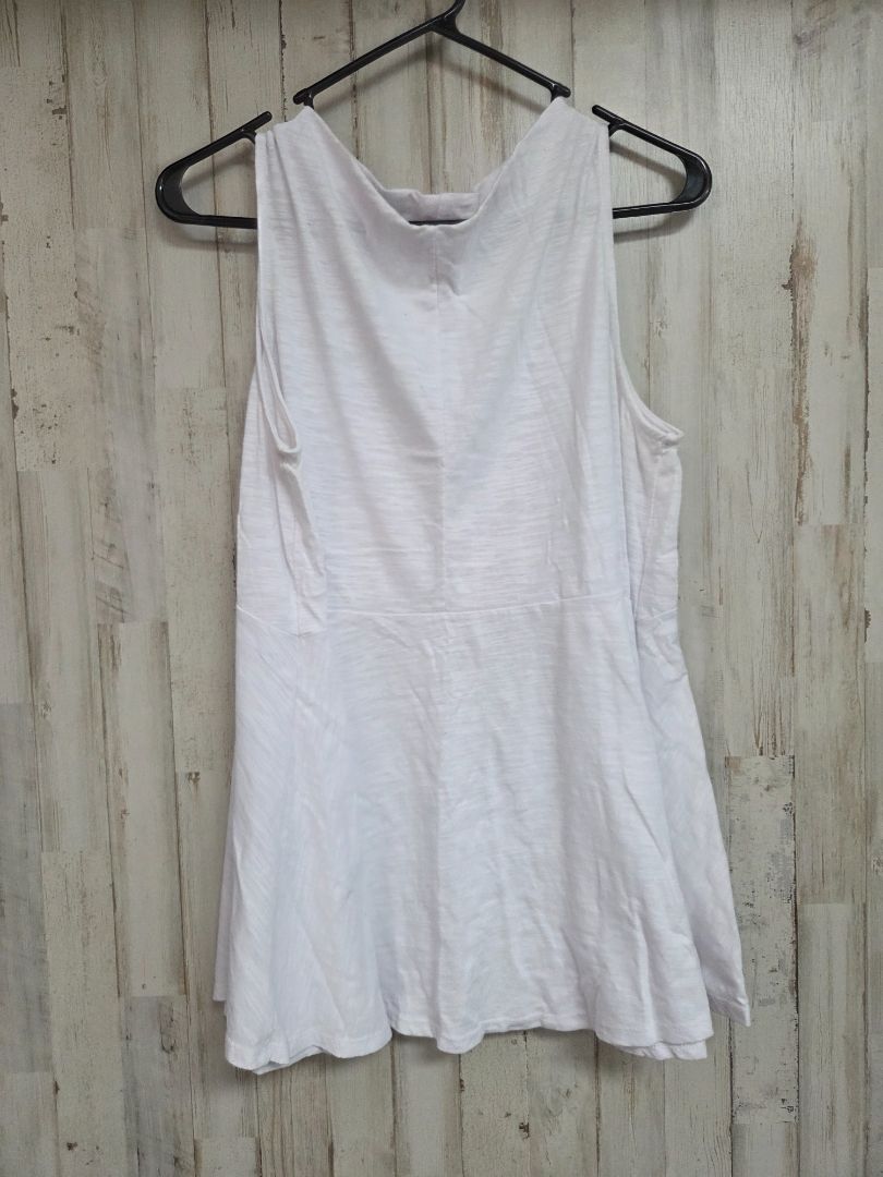WHITE DELETTA TANK, LADIES XL