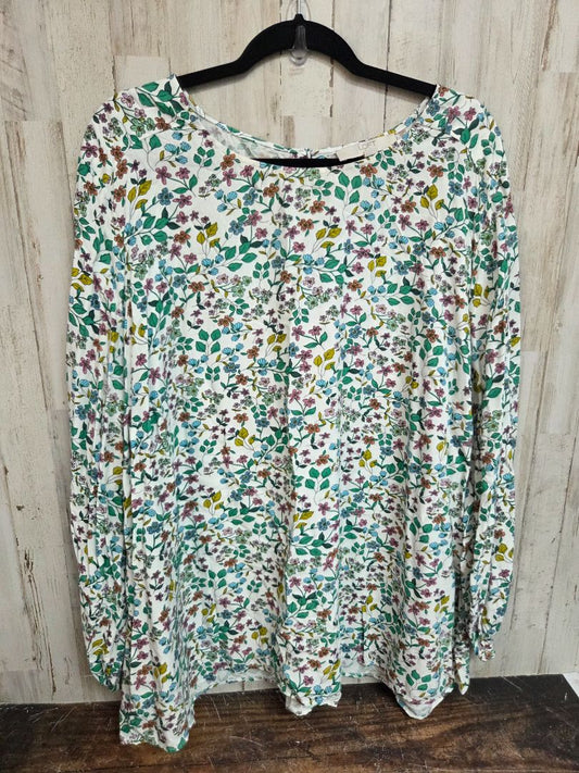 WHITE LOFT SZ24 FLORAL TOP, LADIES 3X