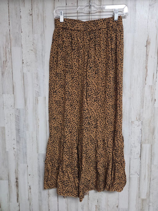 TAN ANNA KACI ANIMAL PRINT PANTS, LADIES M