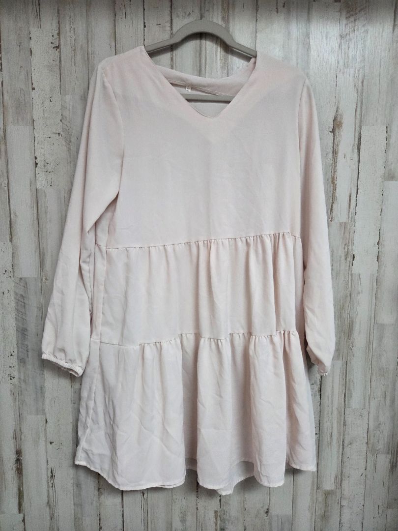 WHITE  SHEER TIER DRESS, LADIES L