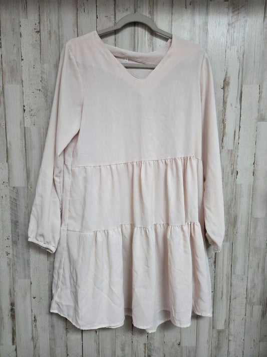 WHITE  SHEER TIER DRESS, LADIES L