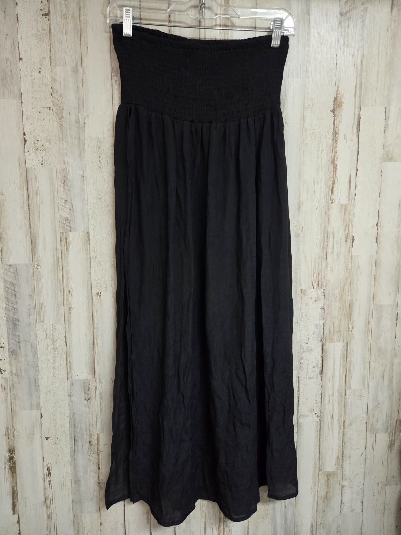 BLACK  LINEN SKIRT, LADIES M