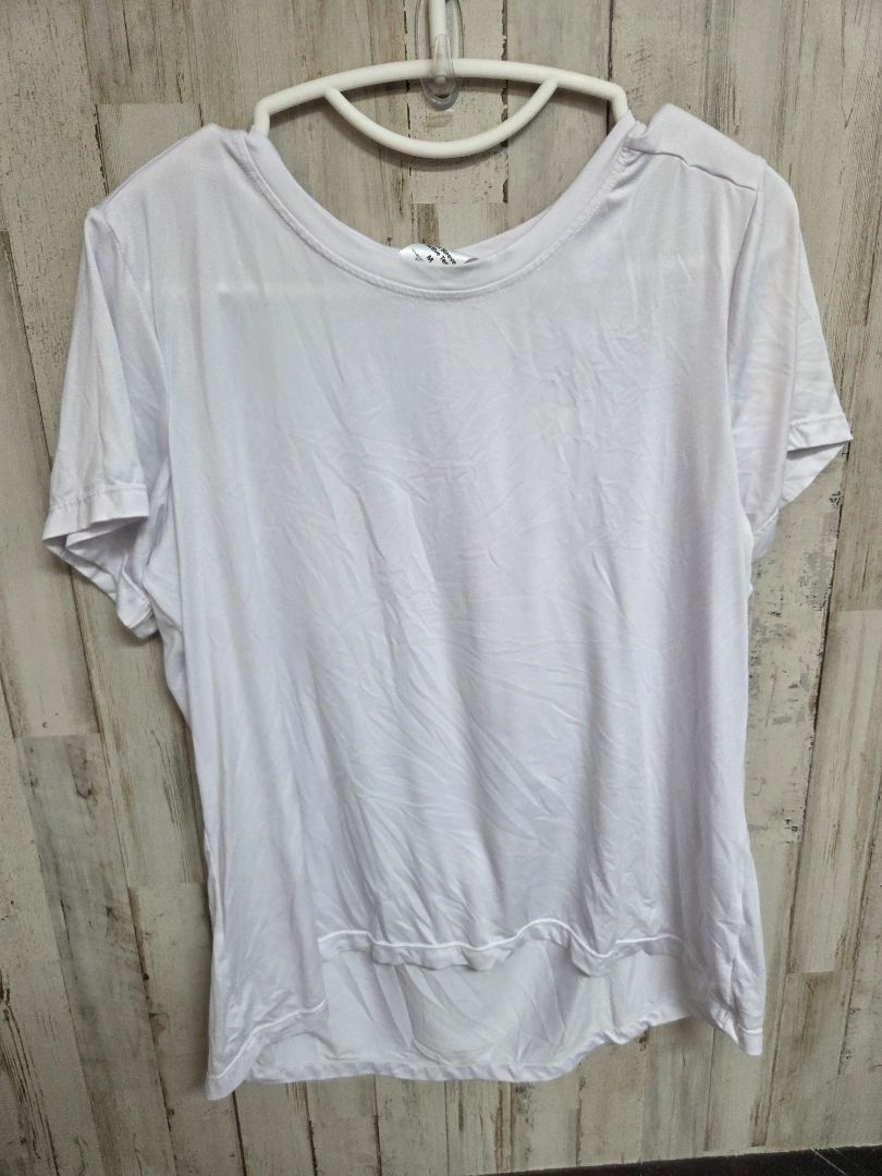 WHITE MEMBERS MARK SOFT ACTIVE TEE, LADIES M