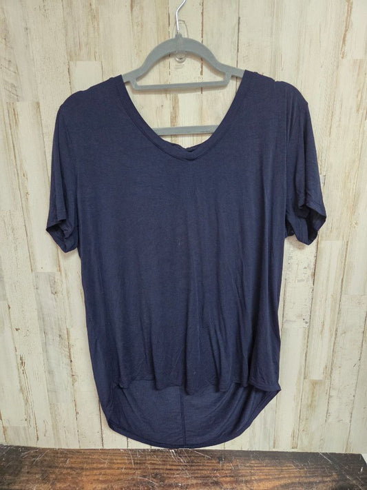 NAVY TIME & TRU SOFT VNECK TOP, LADIES L