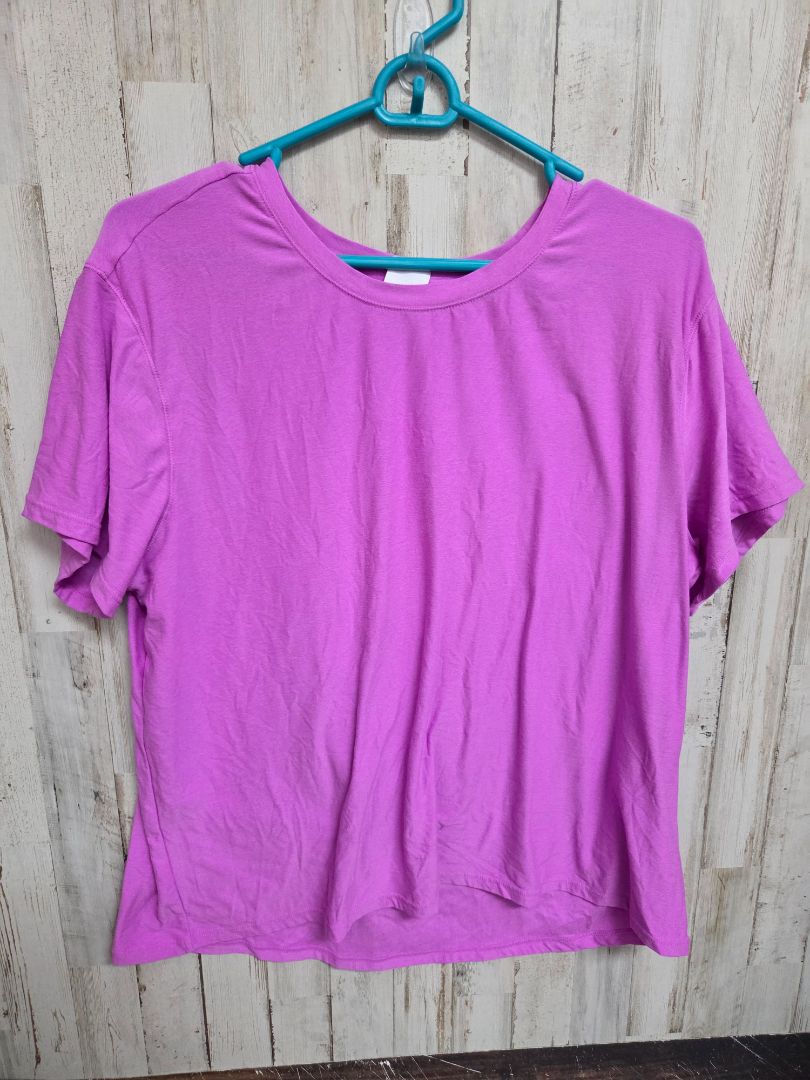 PURPLE ATHLETIC WORKS SOFT ATHLETIC TEE, LADIES L