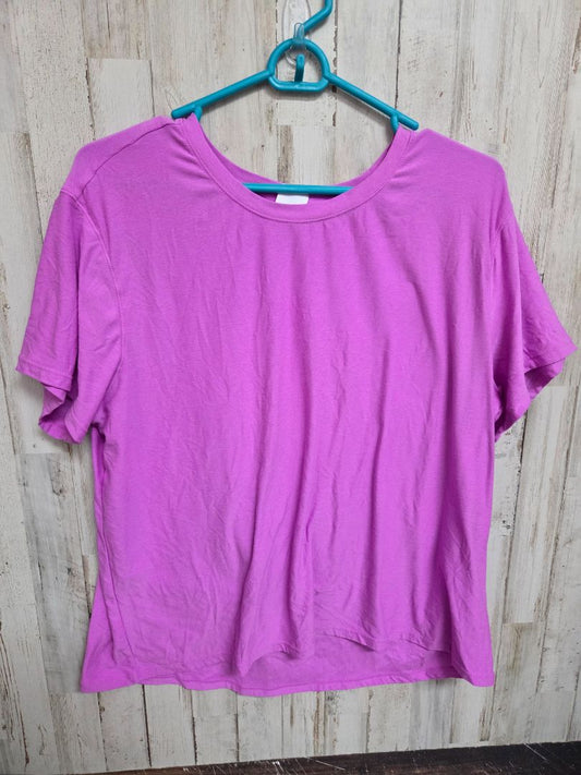 PURPLE ATHLETIC WORKS SOFT ATHLETIC TEE, LADIES L