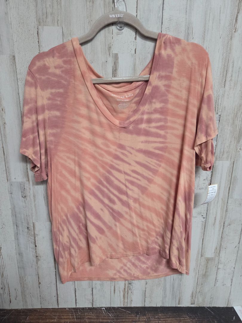 PEACH AMERICAN EAGLE SOFT DYE TEE, LADIES S