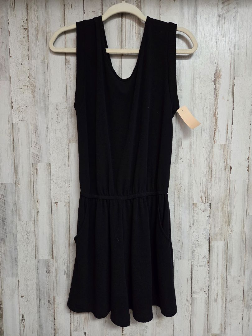 BLACK CHERISH POCKET ROMPER, LADIES S