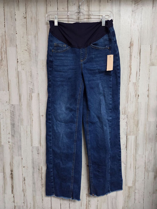 BLUE  DRK DENIM MATERNITY PANT, LADIES S