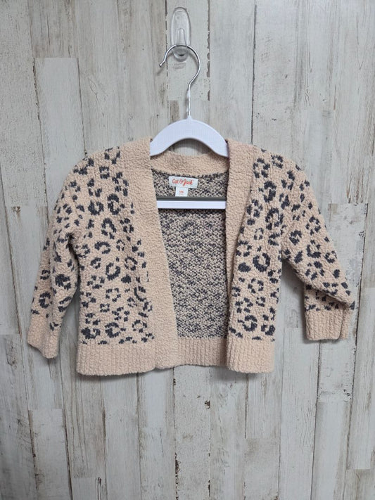 TAN CAT & JACK KNIT CHEETAH CARDIGAN, GIRL 18M