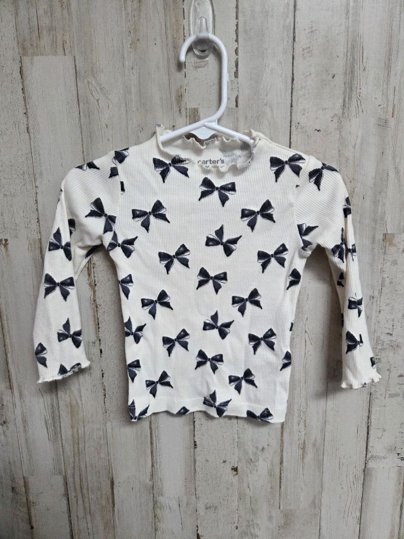 WHITE CARTERS RIBBED BOW TOP, GIRL 18M
