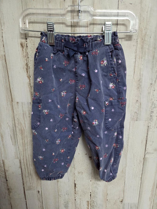 NAVY GARANIMALS FLORAL PANTS, GIRL 18M