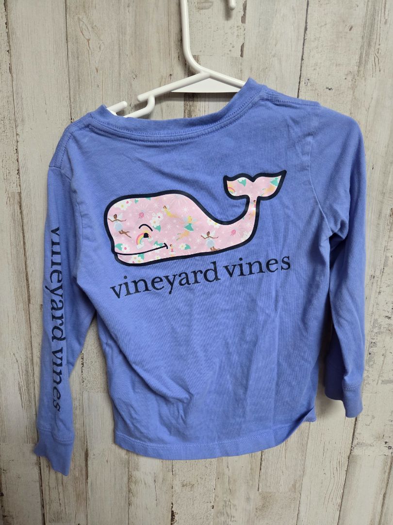 BLUE VINEYARD VINES FAIRY LOGO TEE, GIRL 3T