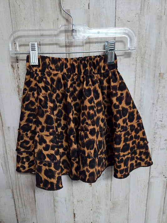 BROWN SHEIN CHEETAH SKIRT, GIRL 3T