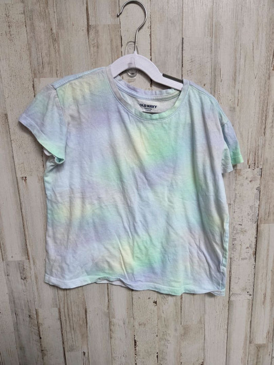 BLUE OLD NAVY WATERCOLOR TEE, GIRL 10-12