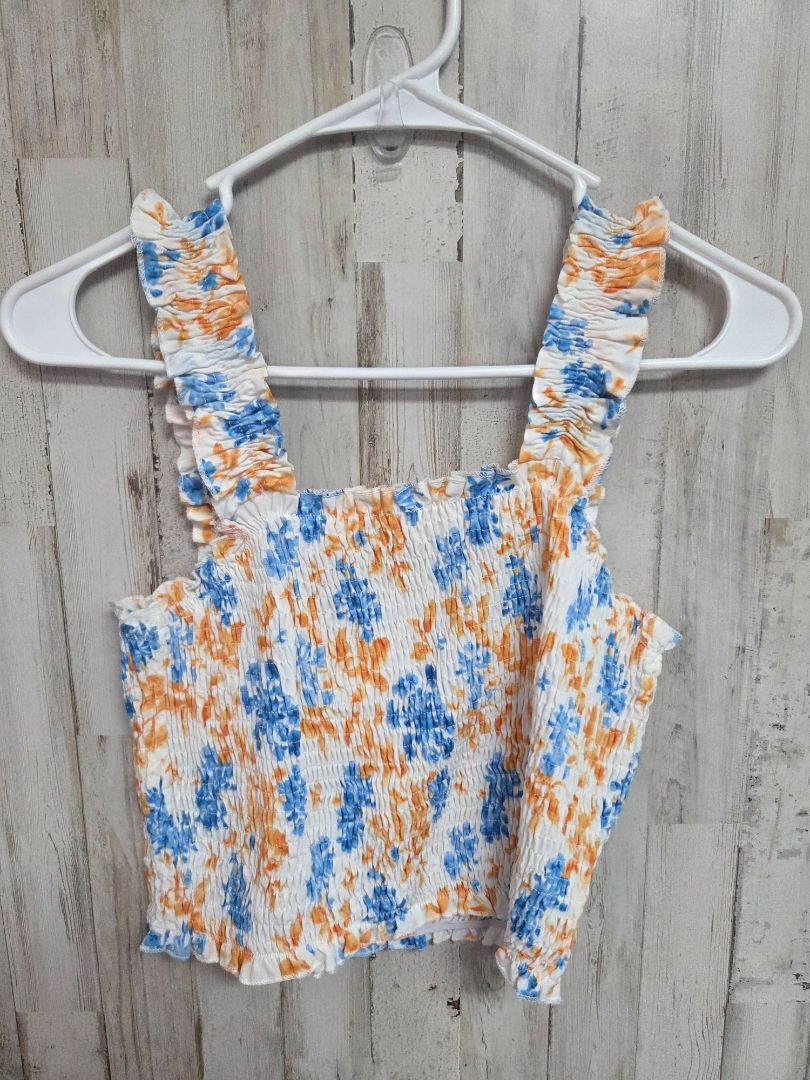 WHITE LONESS PRINTED SMOCK TANK, LADIES M