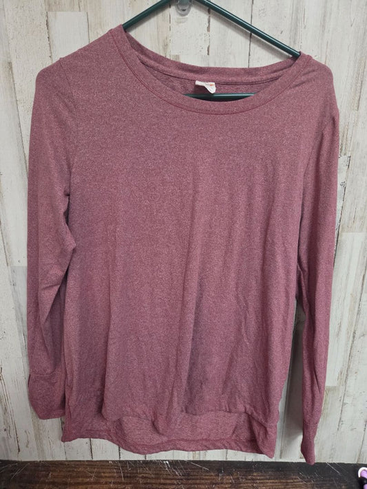 MAROON AVIA HEATHERED TOP, LADIES M
