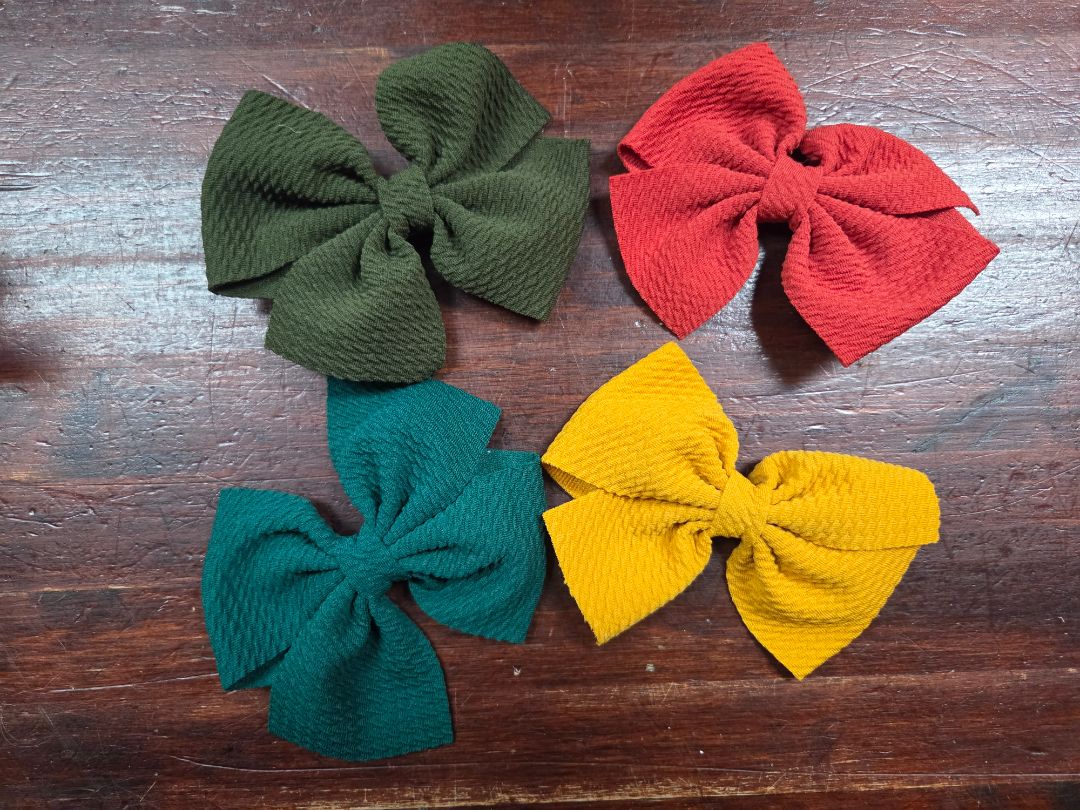 4pc small textured bows