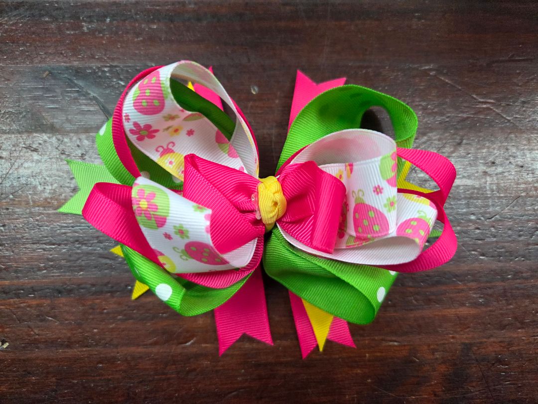 Ladybug layered bow