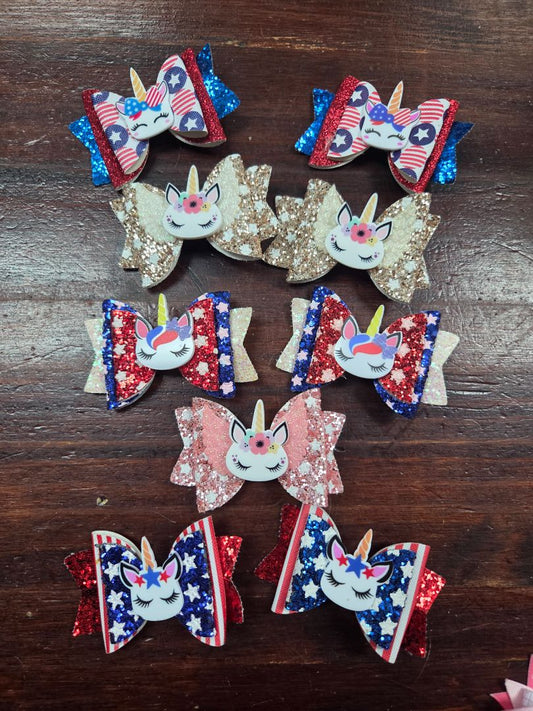 9pc mini unicorn glitter bos