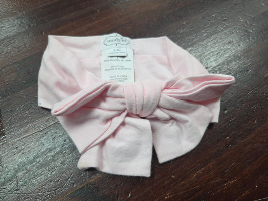 pink Mudpie Bow headwrap, Girl 0-3m
