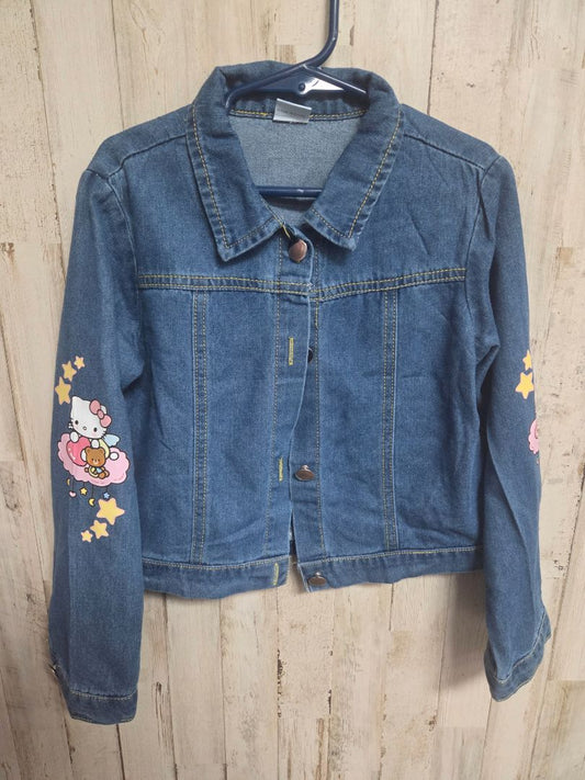 DENIM  HELLO KITTY BUTTON JACKET, GIRLS 7/8