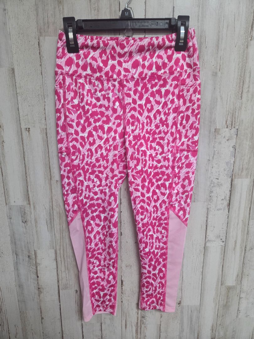 PINK BCG CHEETAH LEGGINGS, GIRLS 8/10