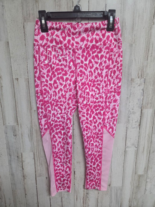 PINK BCG CHEETAH LEGGINGS, GIRLS 8/10