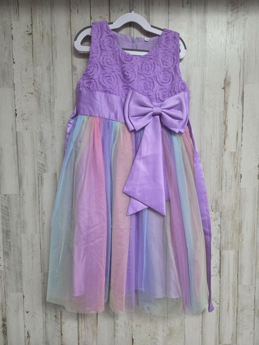 PURPLE  TULE BOW DRESS, GIRLS 12