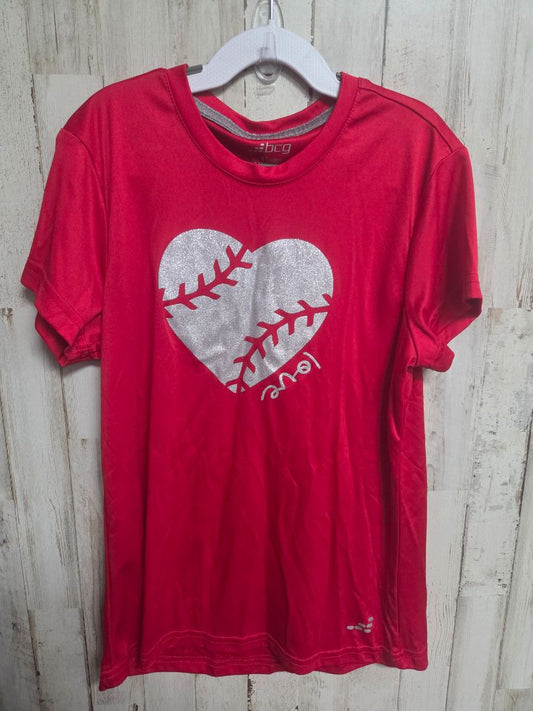 RED BCG HEART TEE, GIRLS 12/14