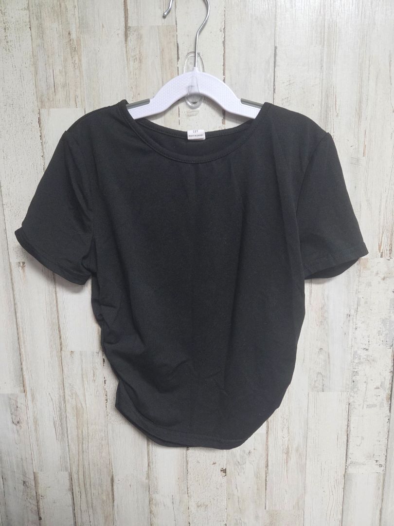 BLACK SHEIN CINCH TOP, GIRLS 12