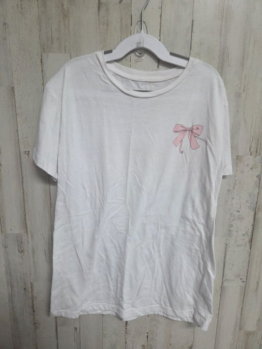 WHITE WONDER NATION BOW TEE, GIRLS 10/12