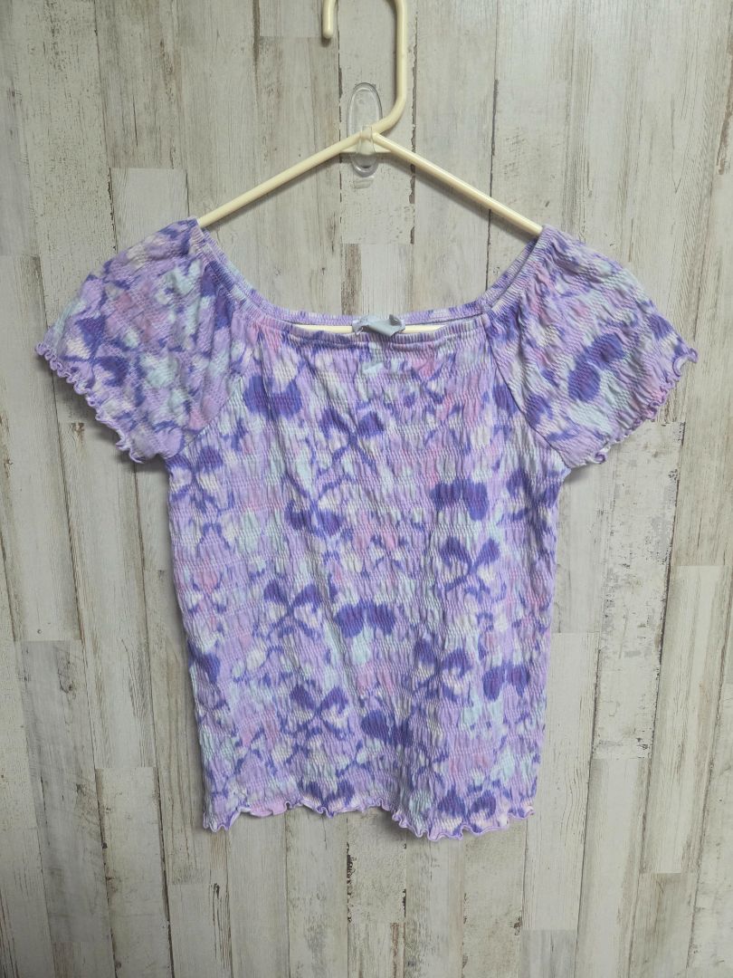 PURPLE CHILDRENS PLACE DYE SMOCK TOP, GIRLS 14
