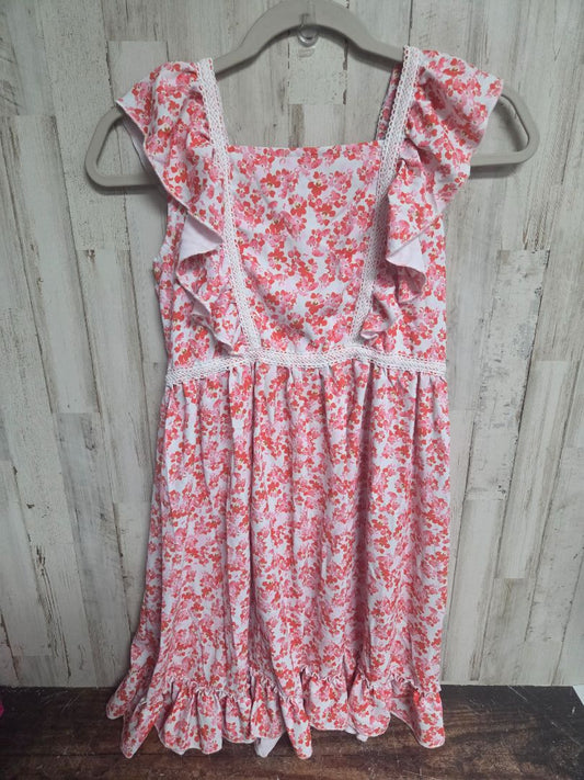 ORANGE MARIE NICHOLE FLORAL DRESS, GIRLS 14