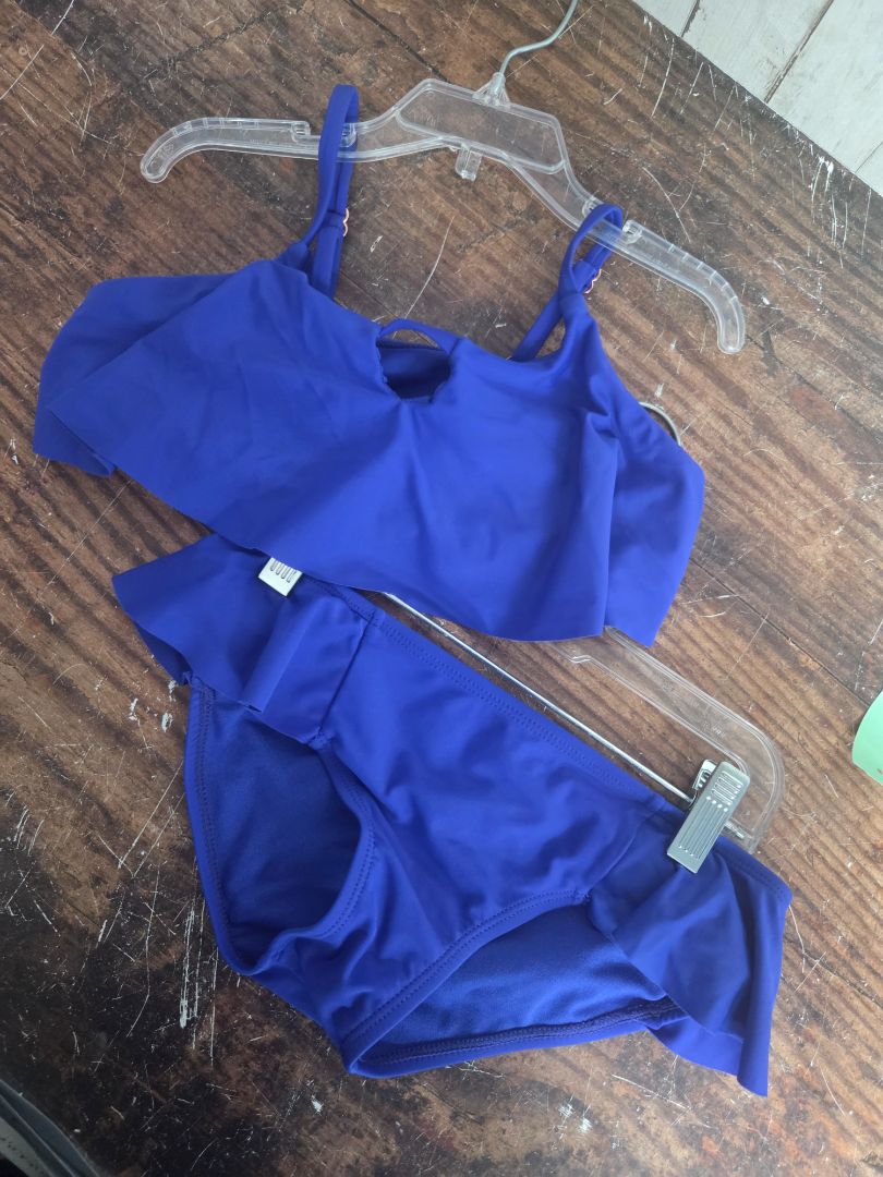 ROYAL RAISINS 2PC RUFFLE SWIM, GIRLS 8