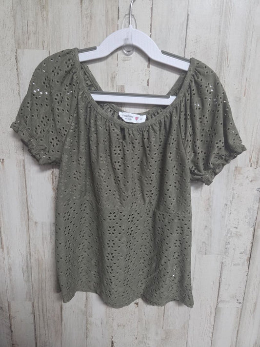 OLIVE BEAUTEES EYELIT TOP, GIRLS 8/10