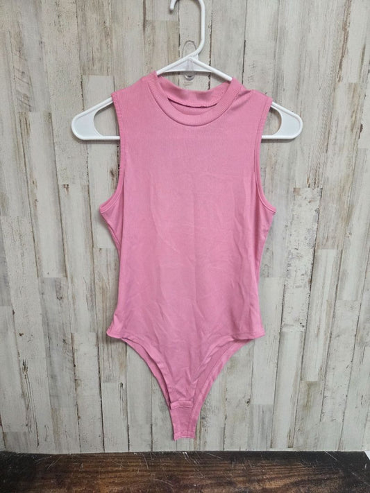 PINK SHEIN RIBBED BODYSUIT, LADIES S